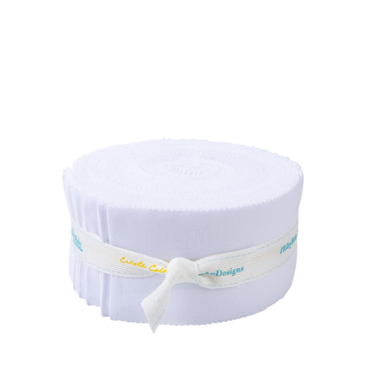 Confetti Cotton 2.5" Strip Roll (Jelly Roll / Rolie Polie) in Bright White by Riley Blake (RP-120-BWHITE-40)